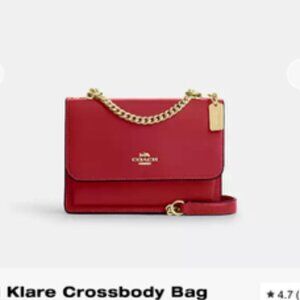 NWOT Coach Mini Klare Crossbody Bag - Sold Out Pink with Gold Hardware